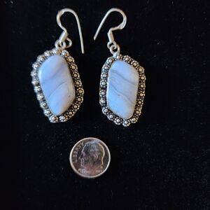 Blue Lace Agate Earrings